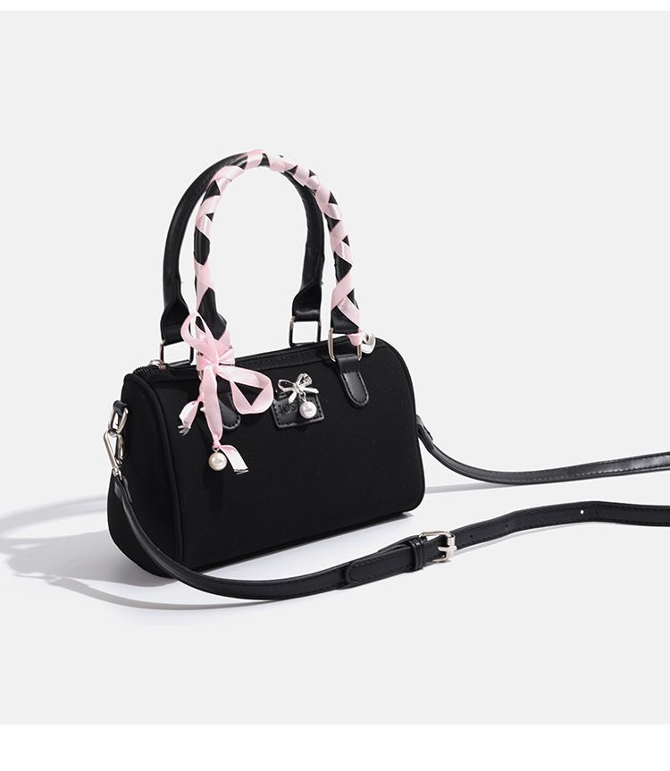 Women's Stylish Boston Bag With Shoulder Strap - Vintage PU Leather Crossbody Handbag For Daily Use Shoulder Messenger Bag_voghion.com