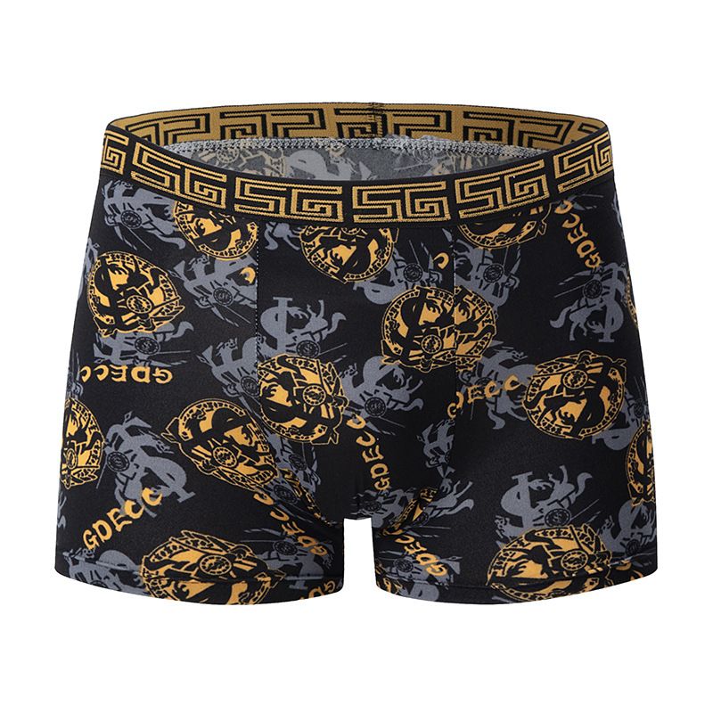 Overseas Platform 10-Pack Gold Men's Boxer Briefs Large Size Youth Printed Underwear_voghion.com