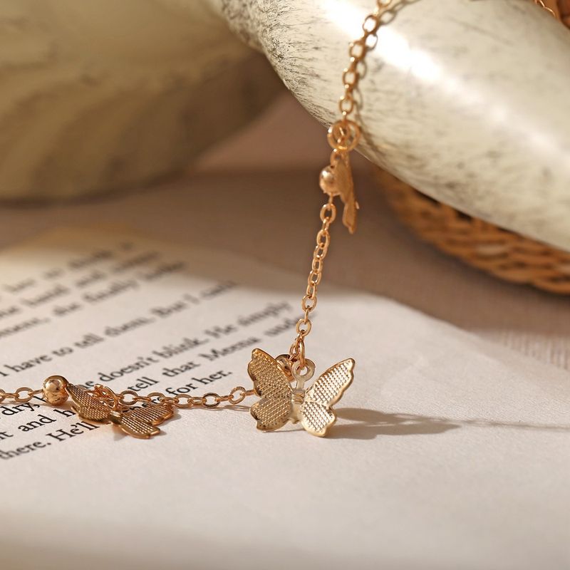 New Beach Foot Jewelry Butterfly Pendant Handmade Niche Anklet Bracelet Trend_voghion.com