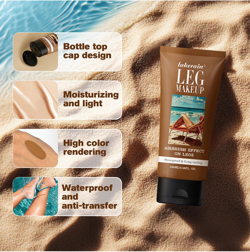 Maquillaje para piernas Lakerain MAQUILLAJE PARA PIERNAS Corrector a prueba de agua Tono de piel uniforme Crema para piernas oscurecedora_voghion.com