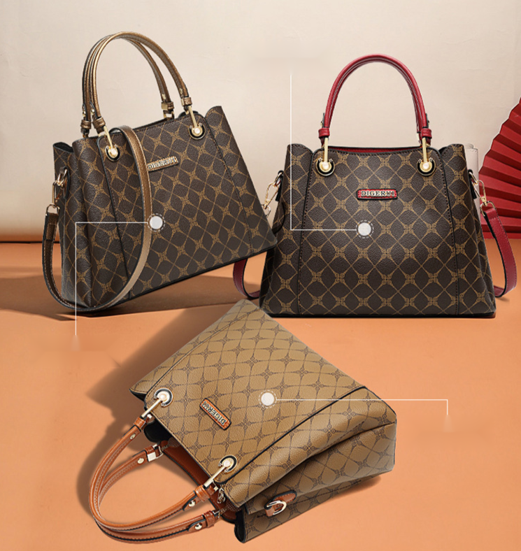 Borsa a mano primavera/estate a contrasto di colore Borsa a tracolla diagonale a spalla singola Borsa da donna piccola e grande capacità Versatile_voghion.com