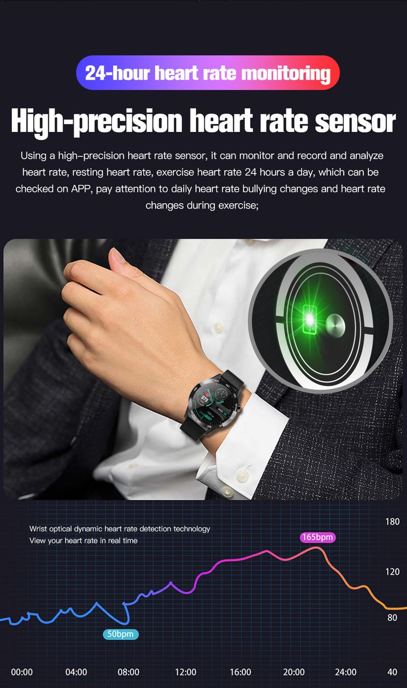 Smarte armbånd Rakuten Yahoo F22L Smart armbånd Registrerer kroppstemperatur, blodoksygen, puls, sportsarmbånd Informasjonspåminnelse_voghion.com