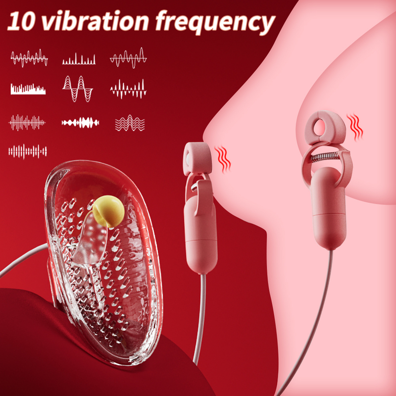 Vibromasseur à tétons 2023, 10 fréquences, pinces à tétons, stimulateur de massage des seins, jouets sexuels pour femmes, masturbation féminine_voghion.com