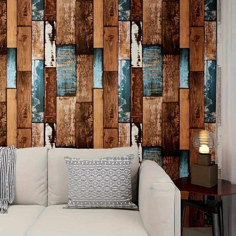 Wood Grain Industrial Style Self-Adhesive Stickers For Old Renovation, Concealing Ugly Parts, Transforming_voghion.com