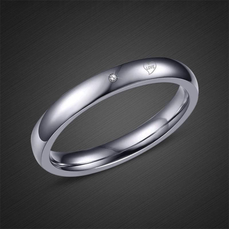 Simple lovers love pair Qixi Valentine's Day gift simple end ring can_voghion.com