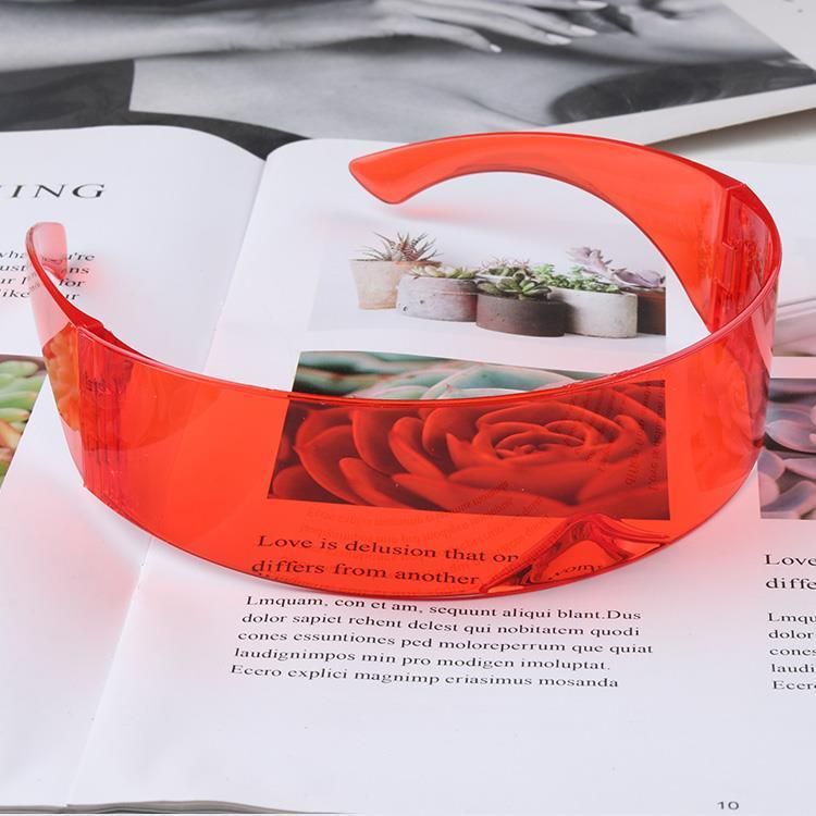 Occhiali da sole unisex alla moda con fascia per capelli fantascientifica, stile cyberpunk, tecnologia futuristica, discoteca integrata_voghion.com