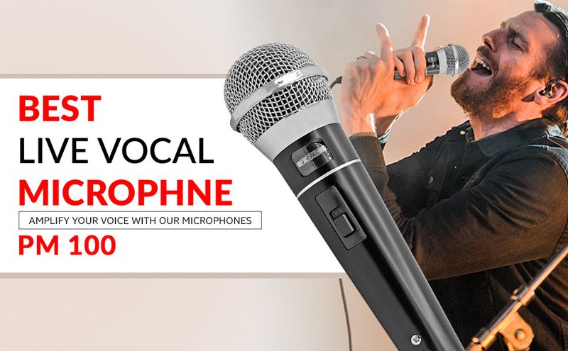 5 CORE Microphone Dynamic Vocal Handheld Mic Cardioid Unidirectional Microfono w On Off Switch + XLR Audio Cable for Singing Karaoke Public Speaking &_voghion.com