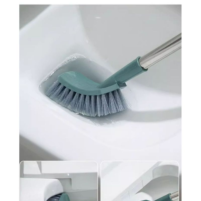 Brush For Home Use, Wall-Mounted Long Handle, No Dead Angle Brush, Bathroom Hanging Soft Bristle Toilet Cleaning Tool_voghion.com