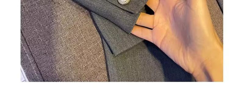 Damenbekleidung Hochwertiger Berufsanzug, eleganter formeller Anzug, graue Anzugjacke, lässiger Modeanzug, neuer Damenanzug für Frühling und Herbst_voghion.com