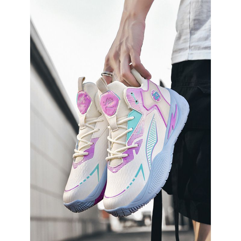 Outdoor cement basketball shoes sports actual combat shoes high top big children youth sports shoes basketball_voghion.com