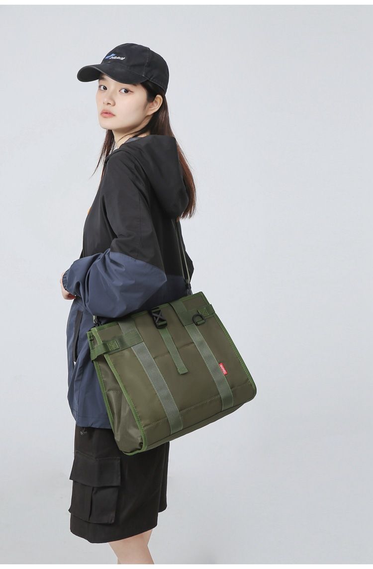 Men's Handbags Cool Large Oxford Tote Bag Men's Fashion Solid Color Shoulder Bag Women's Business Travel Bag_voghion.com