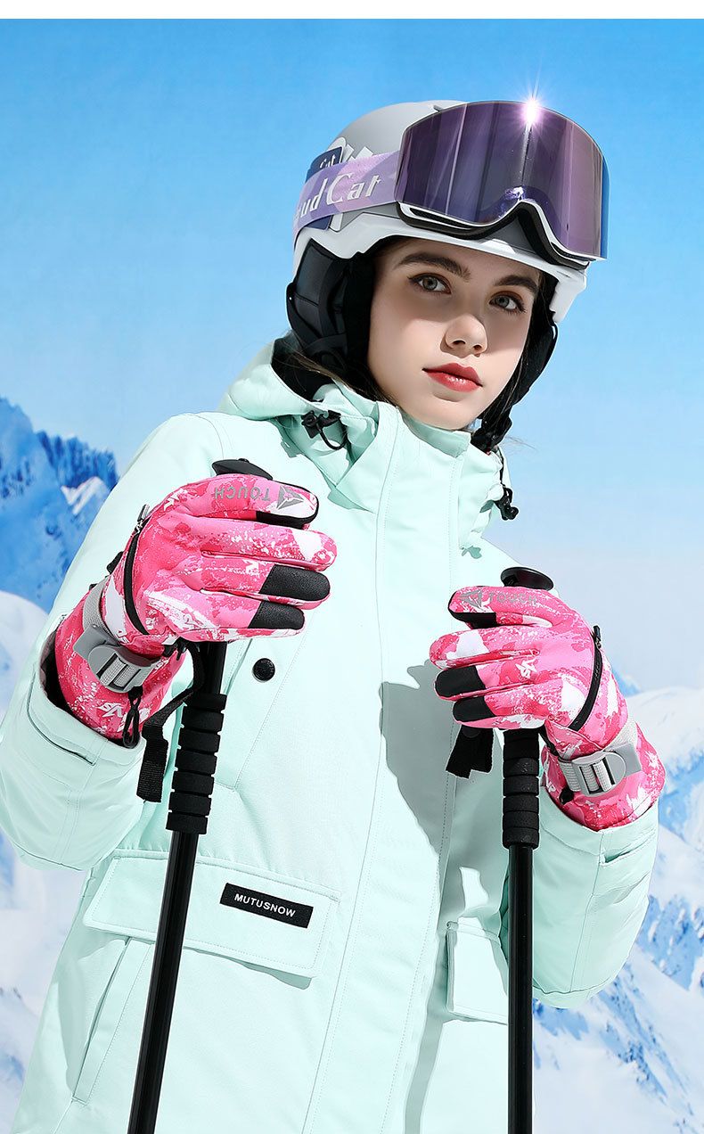 Guantes de esquí térmicos para hombre y mujer: guantes de invierno impermeables, resistentes al viento y con dedos táctiles para snowboard, senderismo y ciclismo._voghion.com