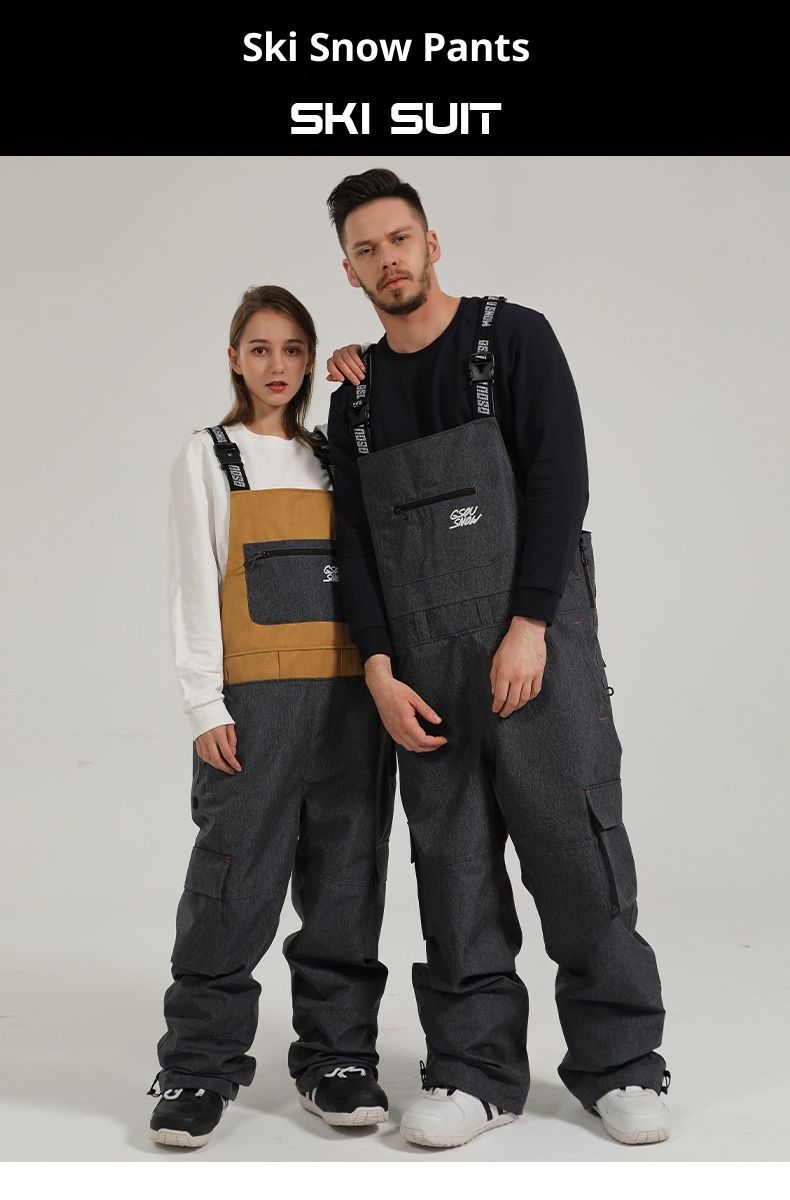 001 Winter Neuer Herren-Latzhosen-Snowboard- und Skianzug, wasserdicht, atmungsaktiv, locker, warm, einteilig, für Damen_voghion.com