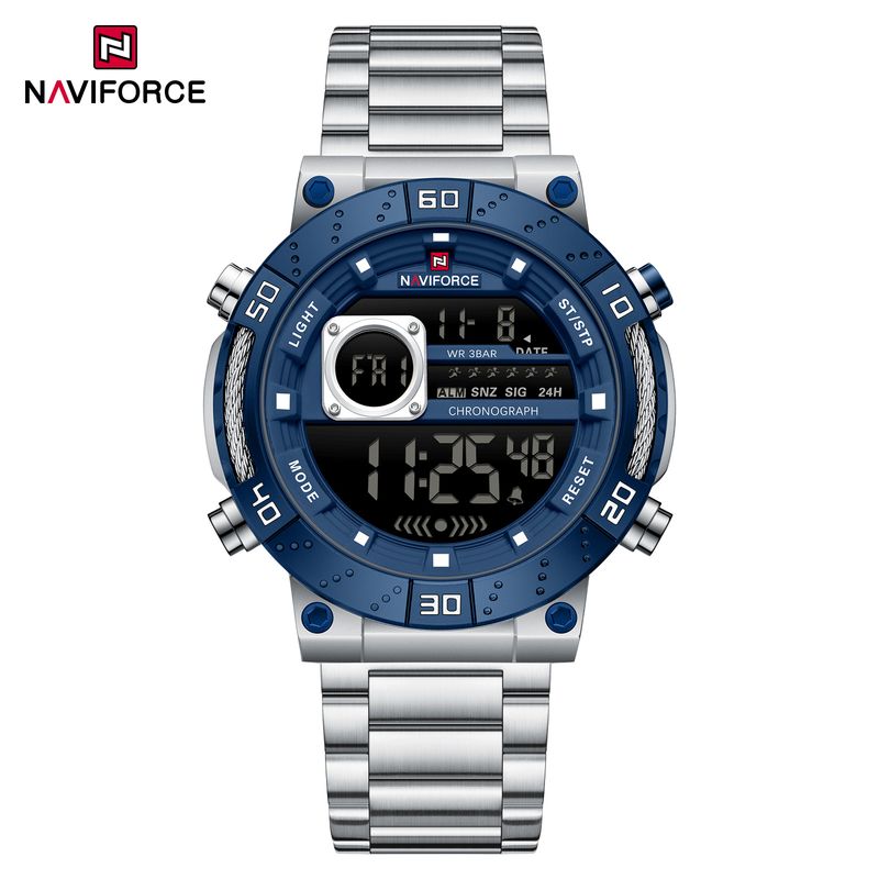 Luxury Golden Digital Man Watch LED Display Stainless Steel Wristwatch Men Waterproof Chronograph Relogio Masculino_voghion.com