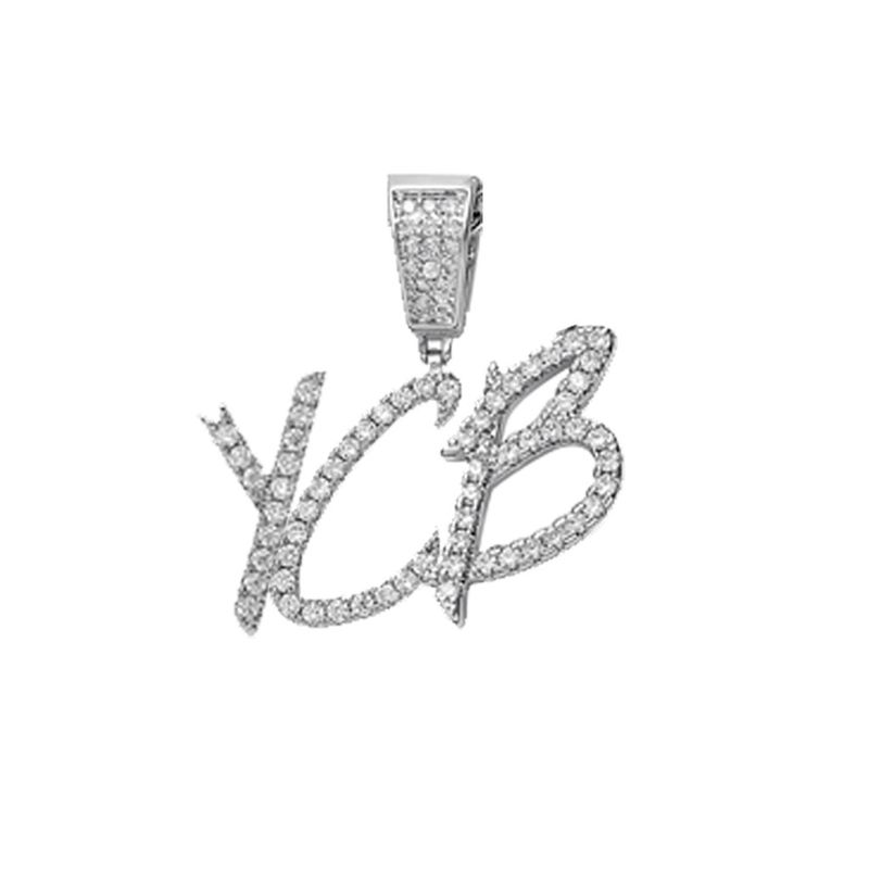 Pendants & Charms Necklace Men's English Cursive Letter Pendant 26 English Letter Hip Hop Necklace DIY Splicing Set_voghion.com