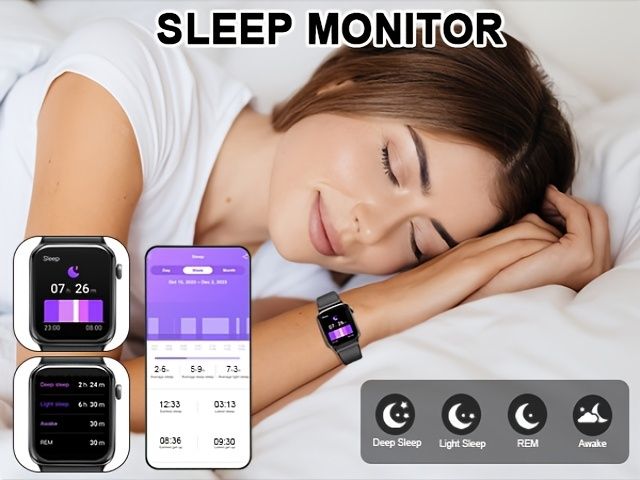 Smartwatch T50, ponad 100 trybów ćwiczeń, monitor snu, wersja sportowa smartwatcha na systemy iOS i Android._voghion.com