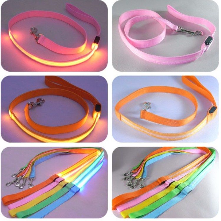 LED Pet Harness Light-Up / USB Flashing Light Leash Dog Rope_voghion.com