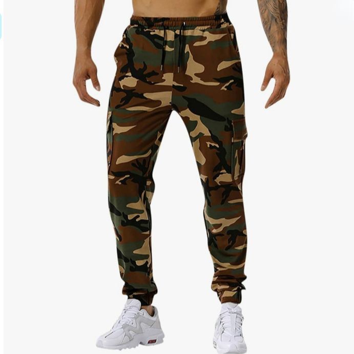 Neue Jogginghose mit Camouflage-Muster für Herren, für Training im Freien, Fußball-Trainingshose, Fitnesshose_voghion.com