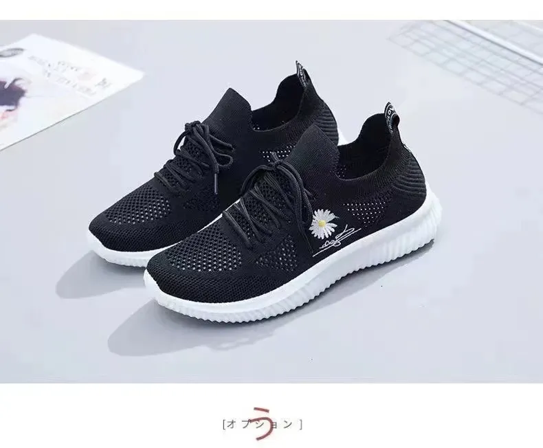 Summer New Little Daisy White Casual Versatile Korean Edition Sports Mesh Shoes Breathable Thin Soft Bottom Ddmysaturn_voghion.com