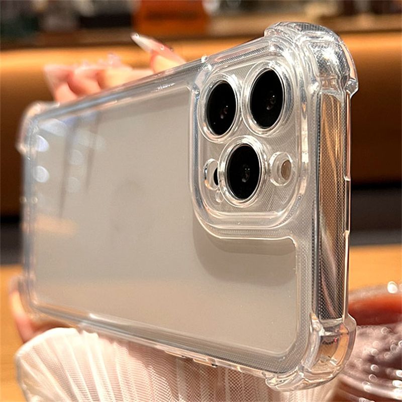 Acrylic Shockproof Clear Case 13 12 11 Transparent Phone Cases For Iphone 15 14 Pro Max 16 Plus Back Cover_voghion.com