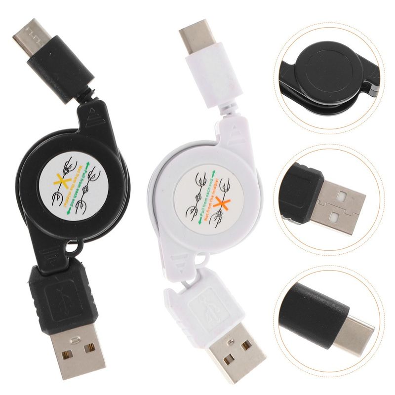 Lot de 2 câbles flexibles pour recharge de téléphone portable_voghion.com