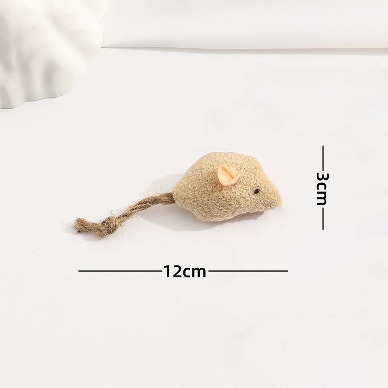 Forniture per animali domestici Set di peluche realistico Topo piuma Giocattolo per gatti resistente da graffiare e mordere_voghion.com