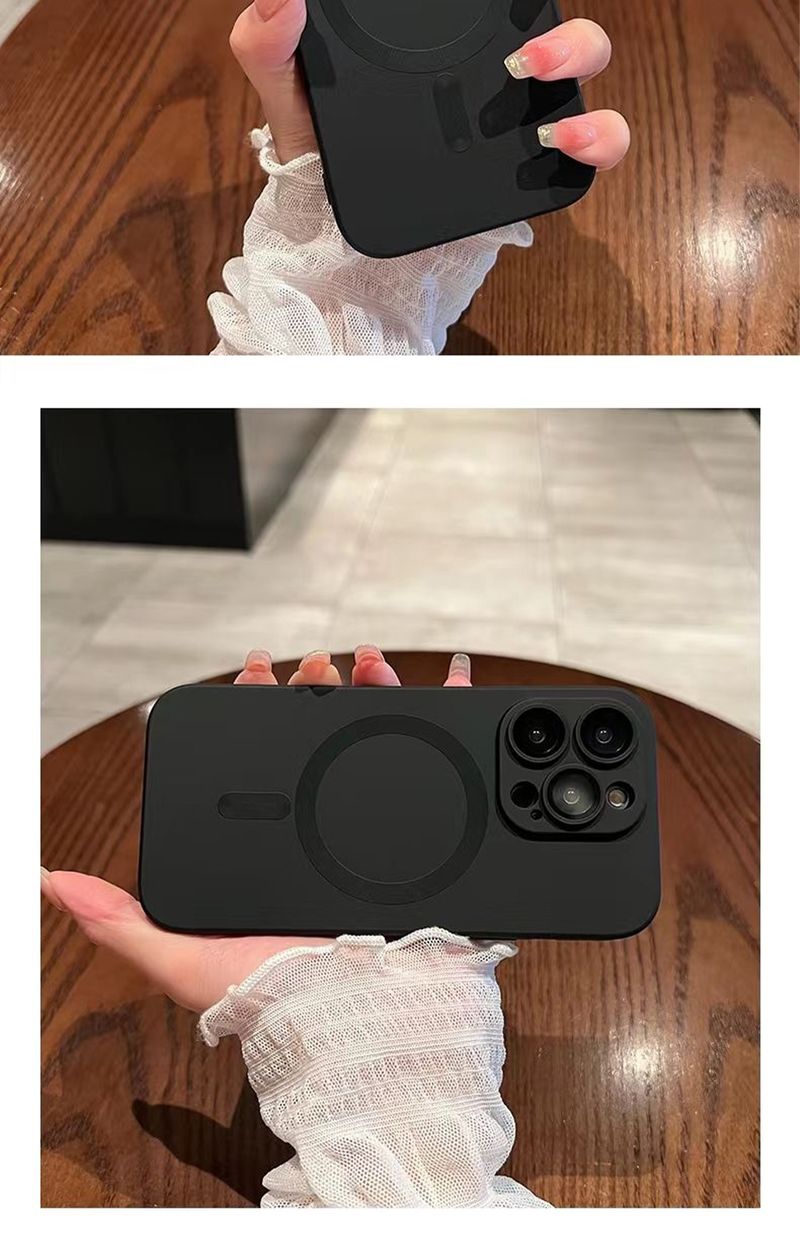 Mag Safe Matte Phone Cases For IPhone 11 13 12 14 15 Pro Max Plus Luxury Magnetic Shockproof Case Camera Lens Protector Cover_voghion.com