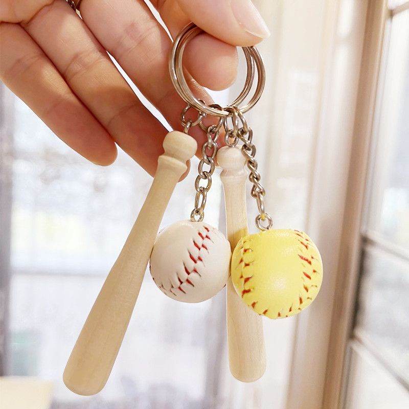 Transfrontalieră creativ lanț de chei de baseball pandantiv simulare Sport Baseball breloc pandantiv mașină cadou_voghion.com