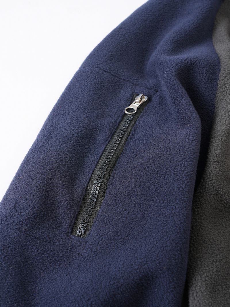 Sudadera con capucha y cremallera para hombre, de forro polar, estilo urbano informal._voghion.com