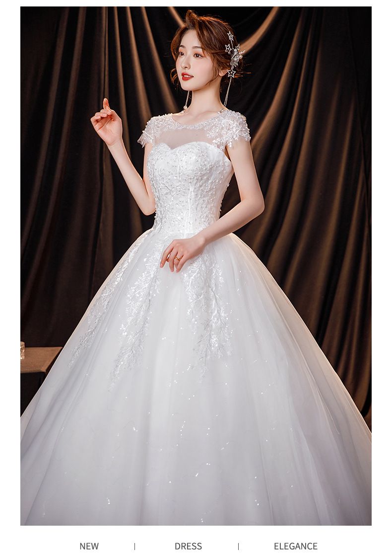 ChicShe ChicShe ChicShe ChicShe 2025 Nuovo ed elegante abito da sposa semplice e grande stile principessa, snellente e leggero, lungo fino al pavimento_voghion.com
