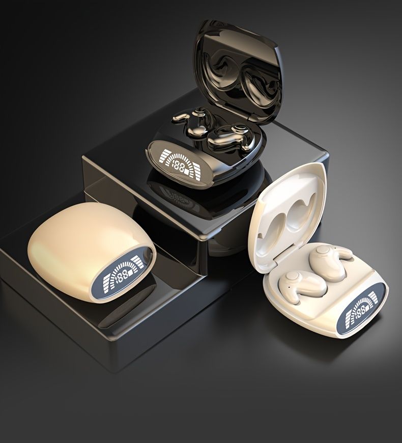 Trådlösa hörlurar, Ultratunn Stealth Bass, Låg latens Dual Microphone Noise Reduction Sports Hörlurar IOS Android_voghion.com
