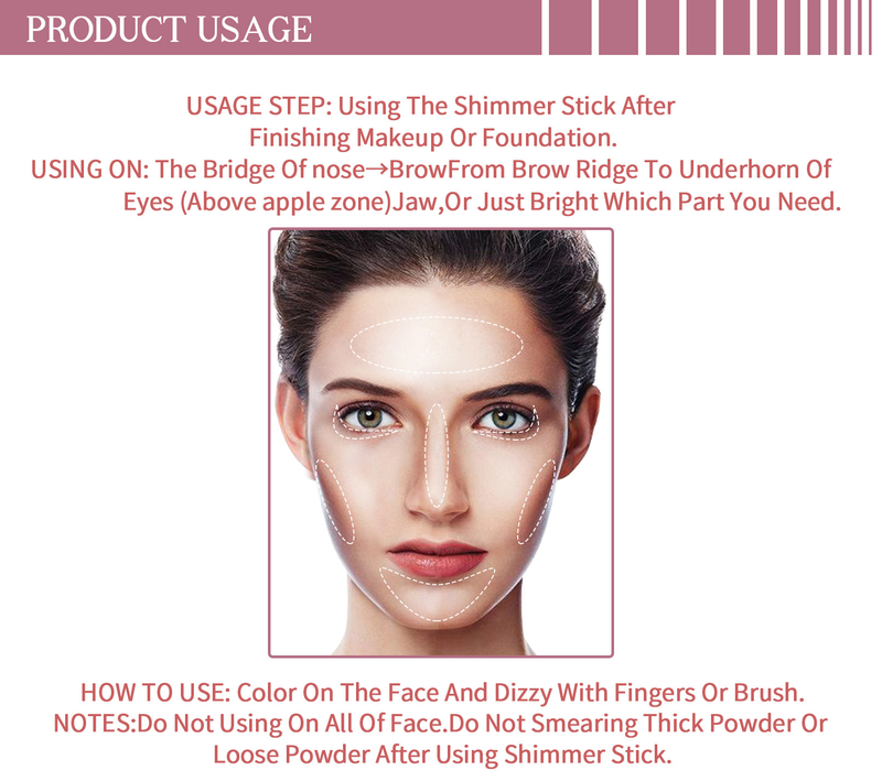 Qic Qi Ni Color Highlight Contour Brightening Shadow Stick Trójwymiarowa baza pod makijaż Eye Silkworm Pen Blush Stick Makeup_voghion.com