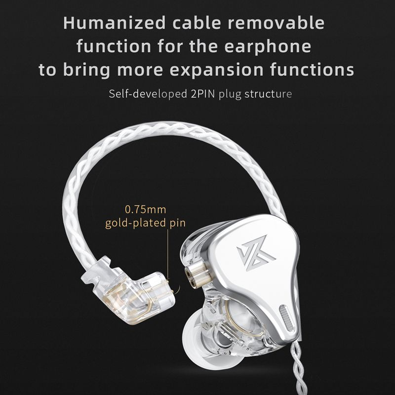 KZ DQ6 Dynamic Wired In-ear Noise Reduction HiFi Sport Earphone with Microphone_voghion.com