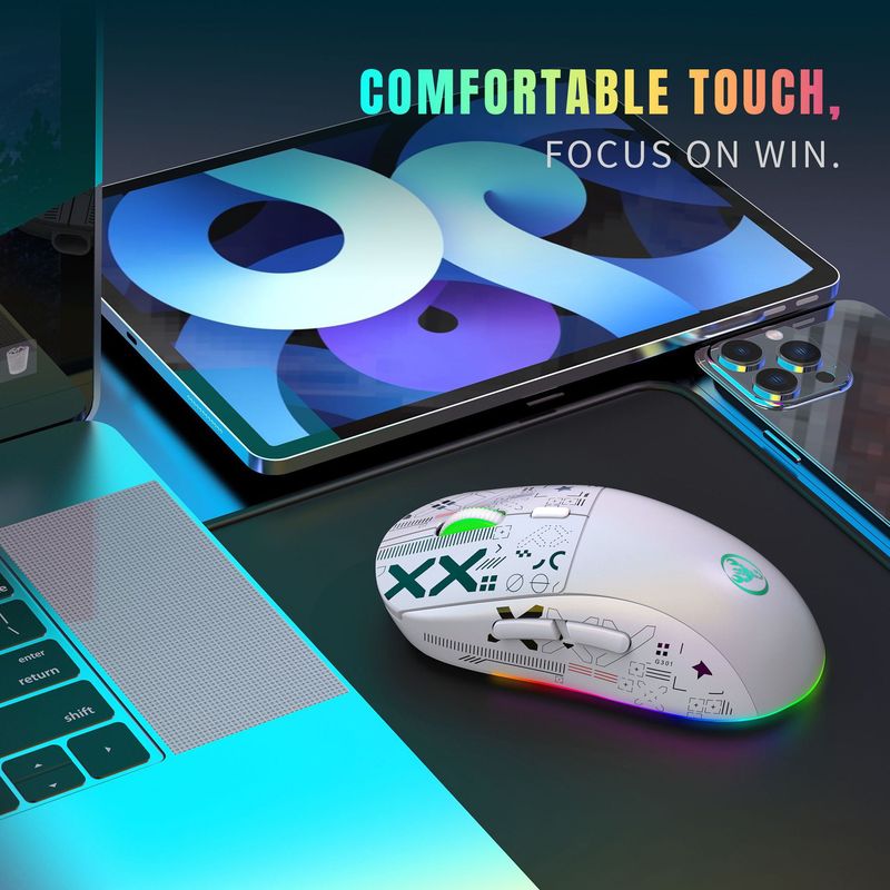 Třetí simulovaná zkouška 2,4G vodní přenosová tisková RGB bezdrátová herní myš s nabíjením TYPE-C_voghion.com