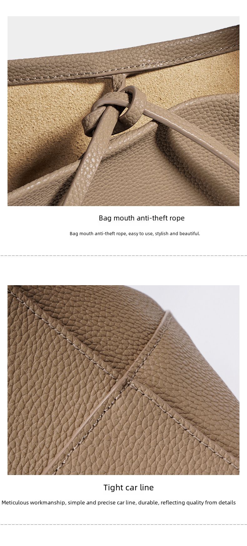 Borsa a secchiello in pelle di mucca da donna, grande capacità, stile pigro, a tracolla, sotto le ascelle, grande borsa 2024, nuova borsa casual tote_voghion.com