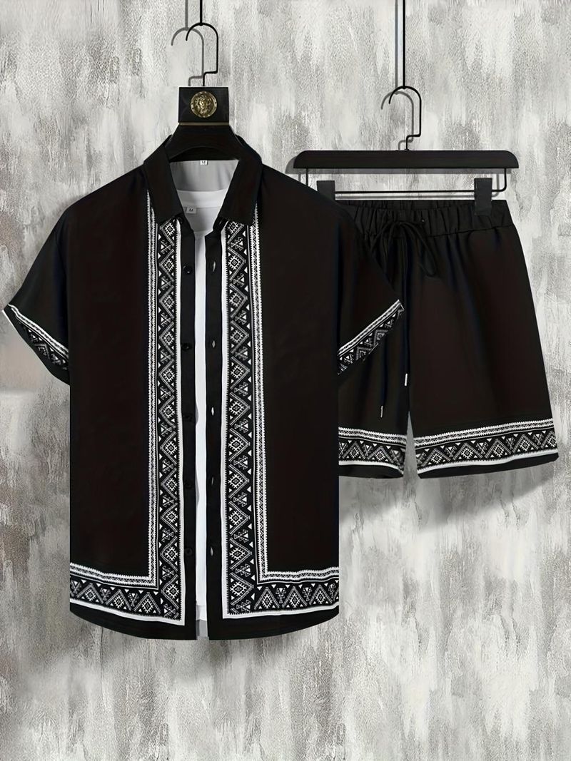 Vêtements pour hommes, chemise pour hommes, costume, code, impression numérique 3D, costume deux pièces pour hommes, vêtements 2 pièces décontractés_voghion.com