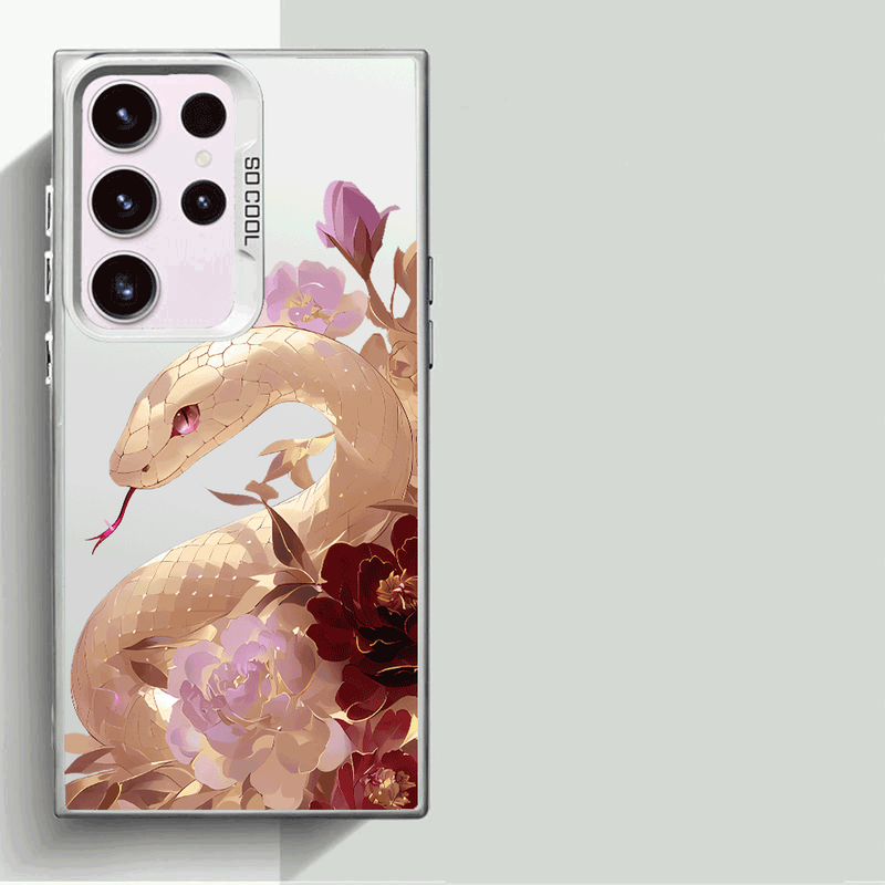 Vogel, Schlange Matte Laser Hard Phone Case für Samsung Galaxy S25/S24/S23/S22/S21/S20 Ultra/Plus/FE/A25/A34/A54 5G Stilvolles Design_voghion.com