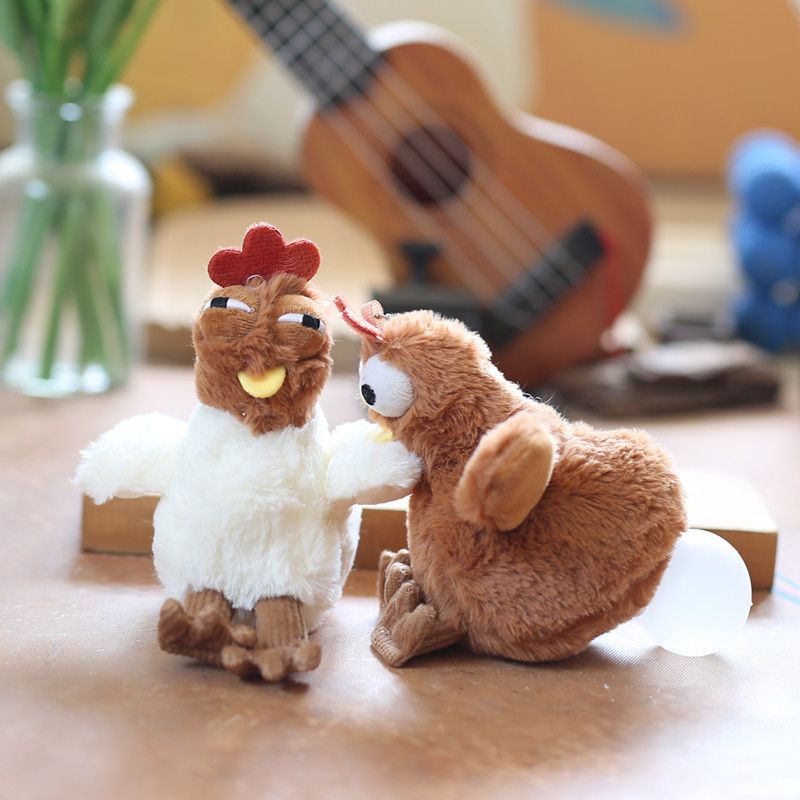 Blowing Bubble Plush Adorable Chicken Keychain Cute Soft Pp Stuffed Animal Cotton_voghion.com