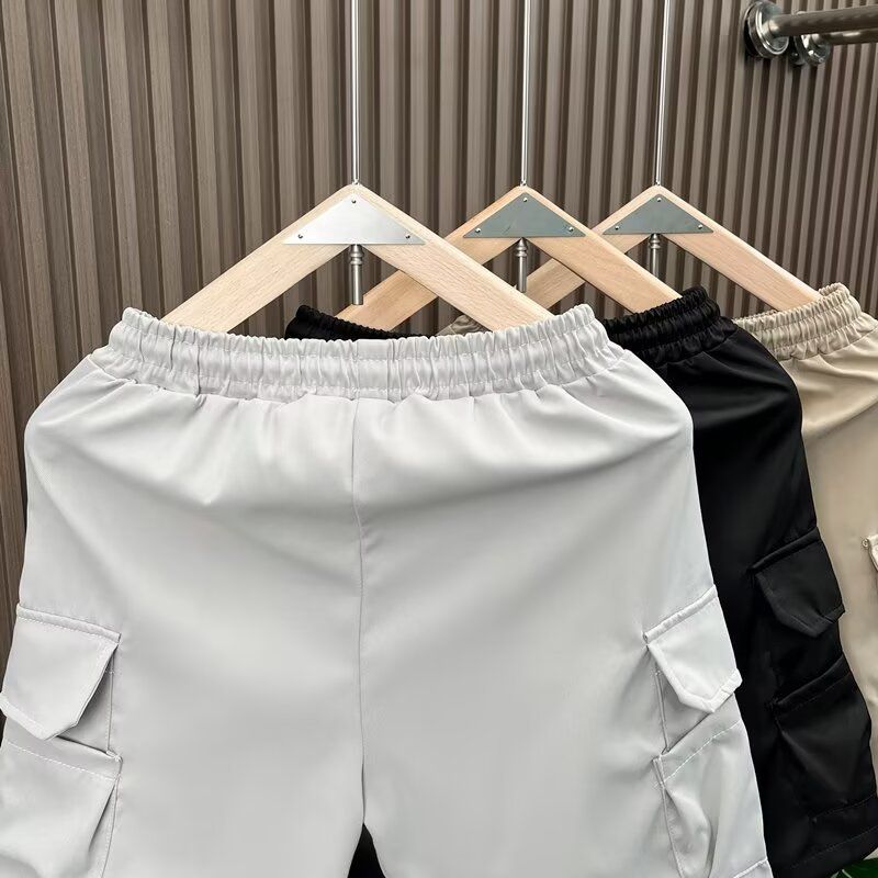 Men's Lightweight Summer Cargo Shorts - Relaxed Fit Casual Short Pants With Multiple Pockets, Straight Cut For Comfort (Black, Khaki, Gray) _voghion.com
