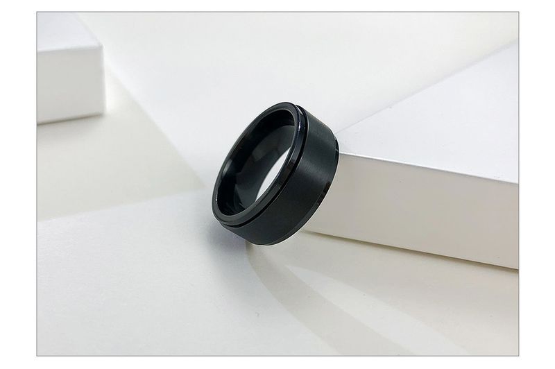 Vnox Spinner drehbar für Männer und Frauen, 6/8 mm, massiver, glänzender, matter Ehering, schlicht, lässig, klassisch, Retro, brüderlich_voghion.com
