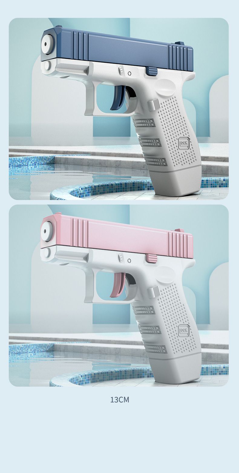 Mini vannpistol Glock Revolver Stor kapasitet Push vannpistol Vannkamp Sommer svømmebasseng vannleker_voghion.com