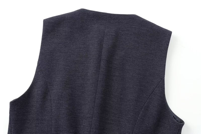 Women's clothing 2024 summer new item denim linen suit vest lantern pants set_voghion.com