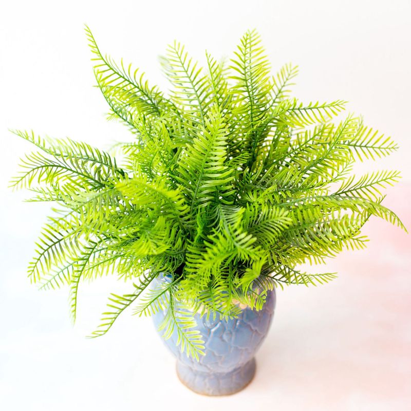 Plantes de simulation de matériaux de mur végétal 7-fourches herbe d'eau herbe de phénix fleur fougère plante_voghion.com