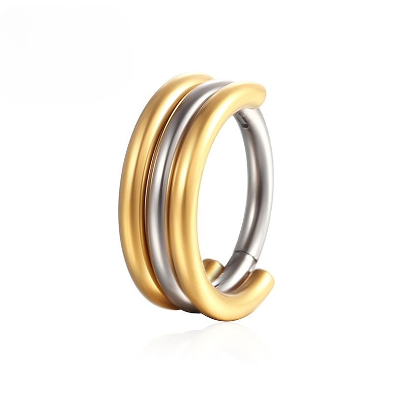 F136 Titanyum İki Tonlu Septum Tragus Piercing Burun Halkası Menteşeli Segment Helix 16G Kıkırdak Küpeler Tıklayıcı Takı Kadınlar İçin Toptan_voghion.com