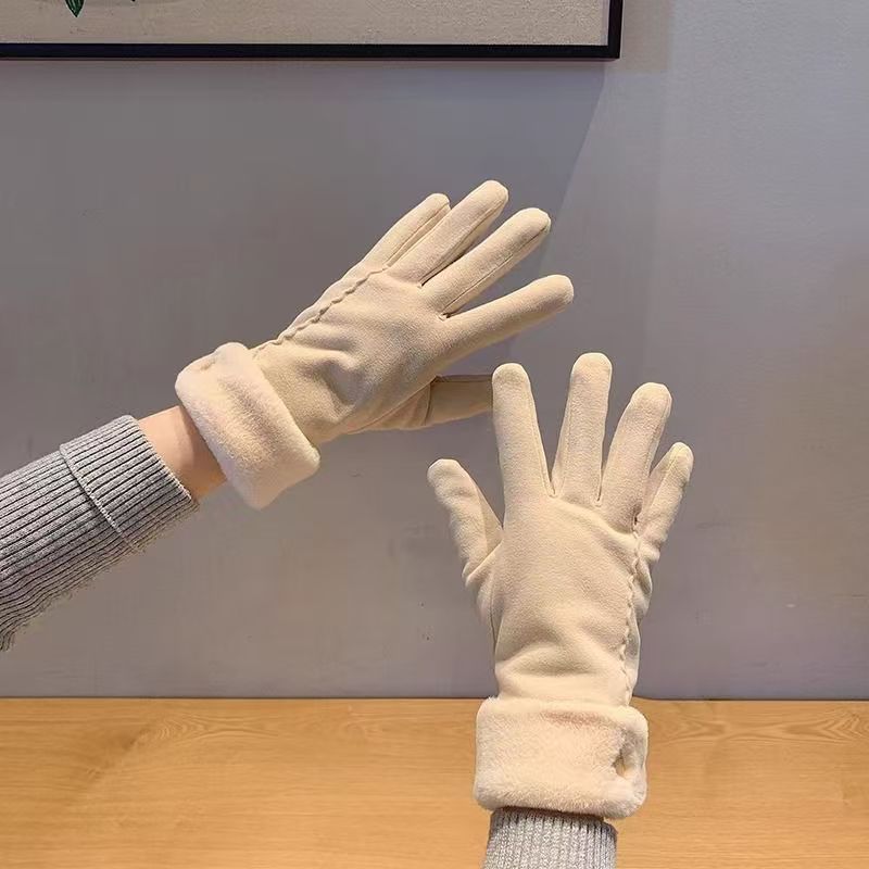 New Winter Gloves For Women, Cold-Proof, Windproof, Warm, Fleece-Lined, Thickened, Touchscreen, High-Value, Cute_voghion.com