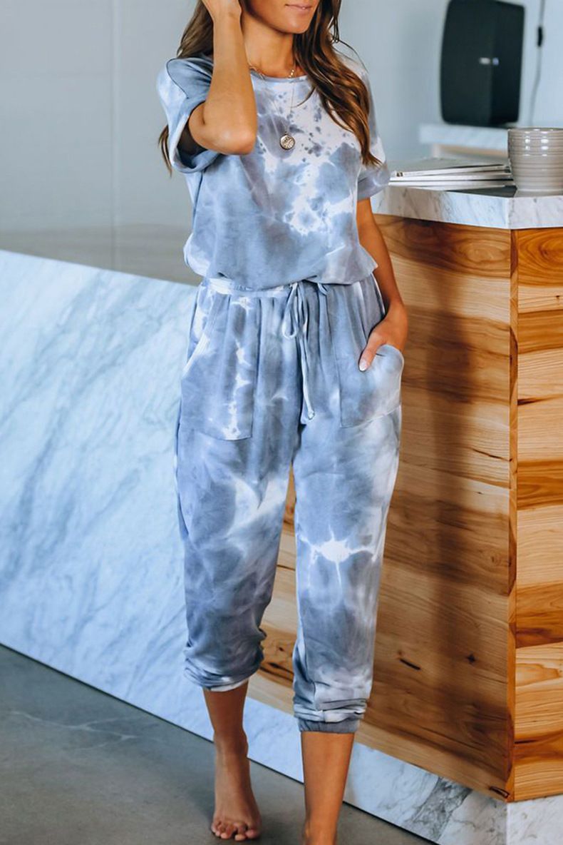 Conjunto de pijama de manga larga para mujer, ropa de casa, moda de verano, 2024_voghion.com