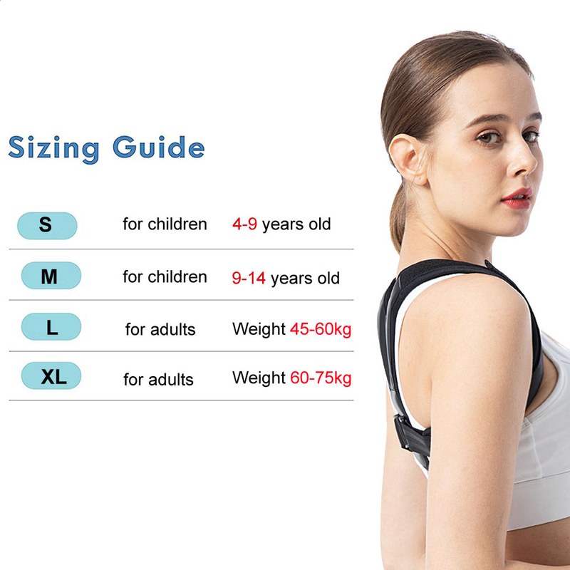 Back Shoulder Adjustable Posture Corrector Belt Clavicle Spine Support Reshape Your Body Home Office Sport_voghion.com