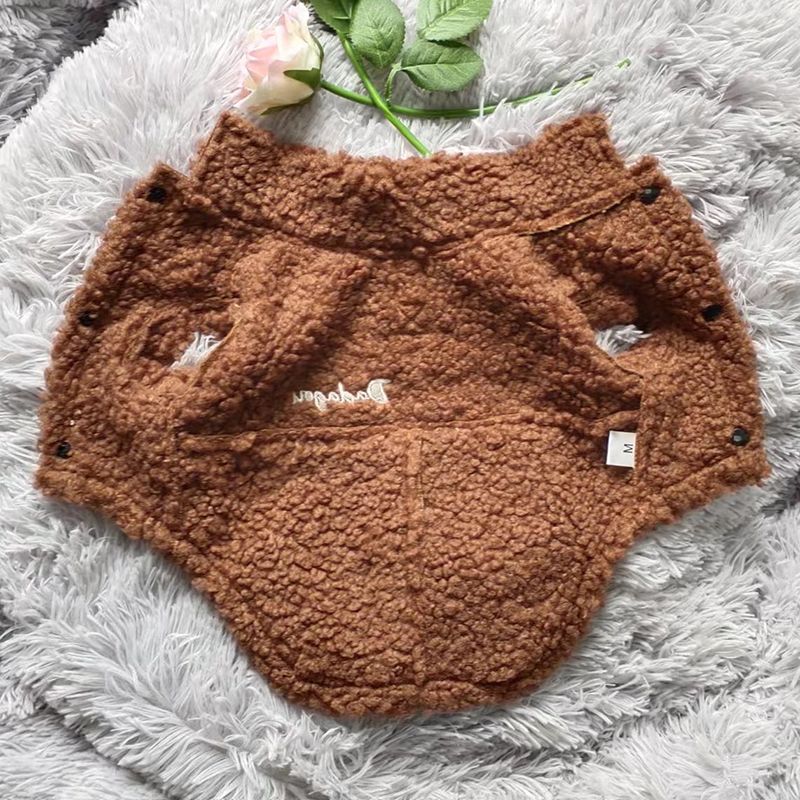 Winter warme fleecejas Britse stijl puppyjas, vest kleine en middelgrote honden, familie-outfit voor chihuahua's, French by PawParty Store_voghion.com