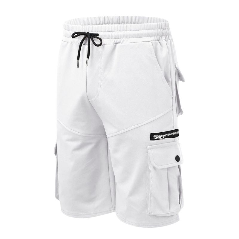 Europäesch an amerikanesch Männer Summer Overalls Hosen Kotteng locker Plus Size Fënneft Hosen Männer Multi-Täsch Casual Hosen_voghion.com