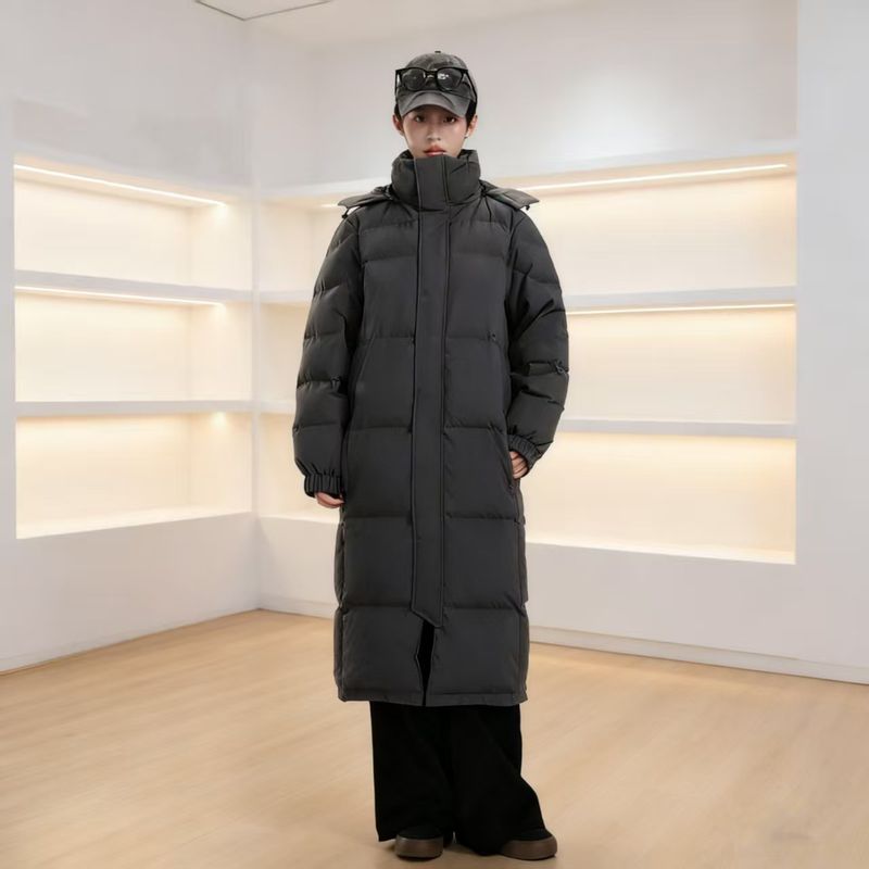 Mädchen Liangshi Herbst Gleiches Modell 2025 Neue Daunenjacke Damen Extra Lang Winter Dick Locker Overknee Paar Herrenmantel_voghion.com